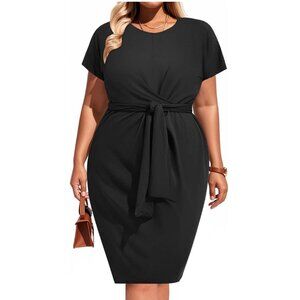 Elegant Black Wrap Dress | Plus Size